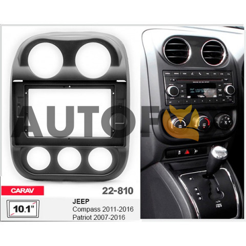 Carav 22-810: 10,1" Jeep Compass 2011-2016, Patriot 2007-2016