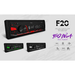 Five F20G (1din/зеленая/Bluetooth/USB/AUX/SD/FM/4*50).