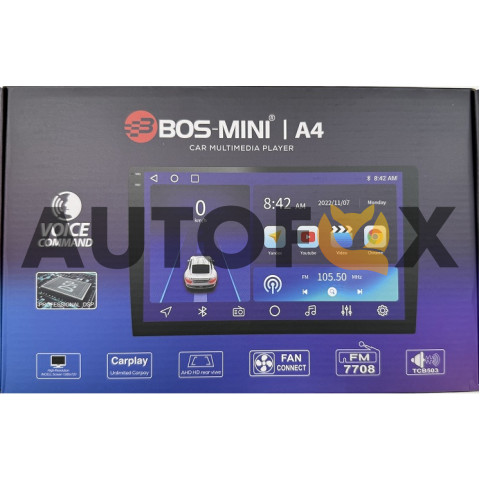 BOS-MINI A4 9" (4+64Gb) Голосовой помощник\Carplay\Qled\Кулер