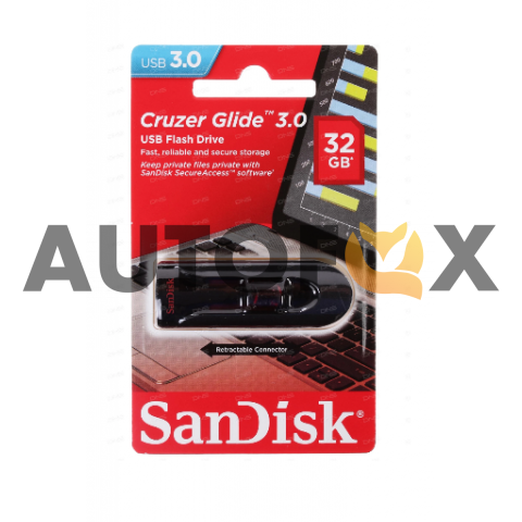 USB флэш-диск USB 3.0 32GB  SanDisk  Cruzer Glide черный