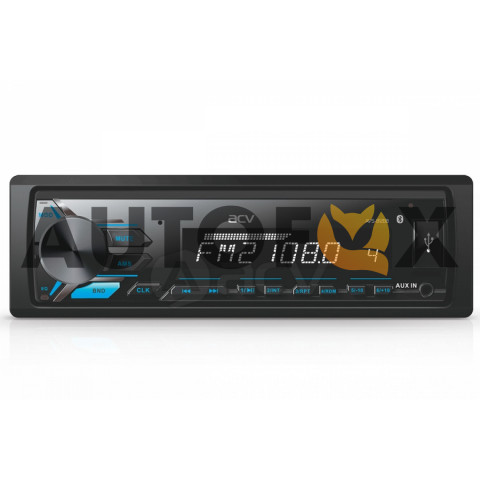 ACV AVS-812BB 1din/голубая/Bluetooth/USB/AUX/SD/FM/4*50